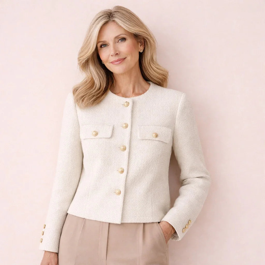 GIACCA DONNA IN TESSUTO RAFFINATO CON BOTTONI