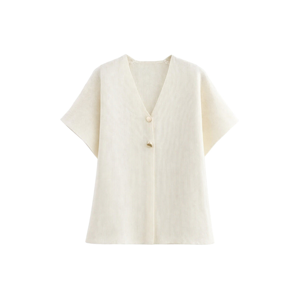 Cárdigan Elegante de Punto Blanco para Mujer