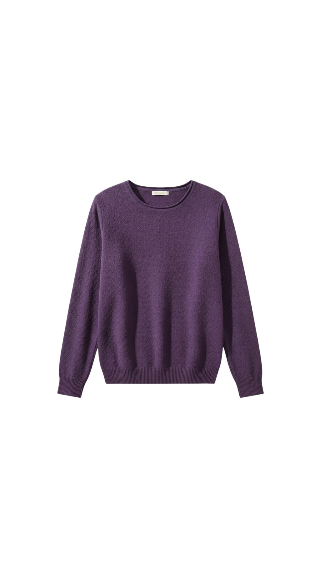 Maglione Da Donna in Cotone 100% con Texture a Rombi