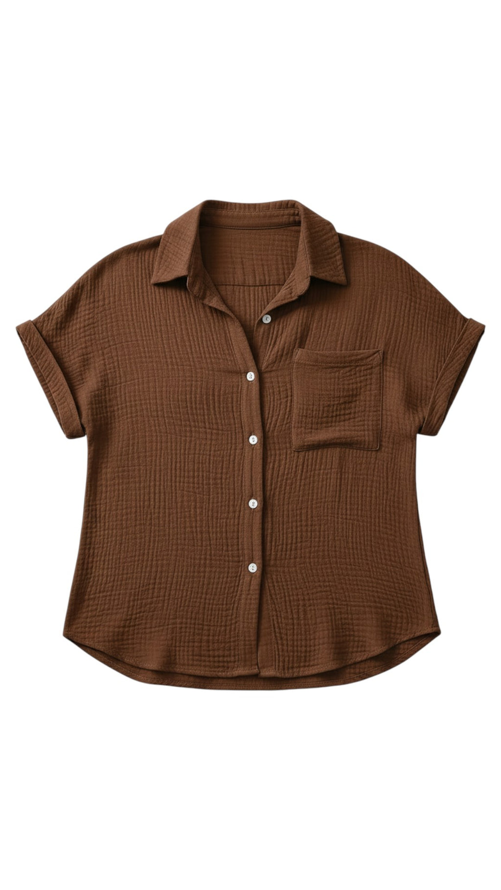 Camicetta elegante casual in cotone a maniche corte