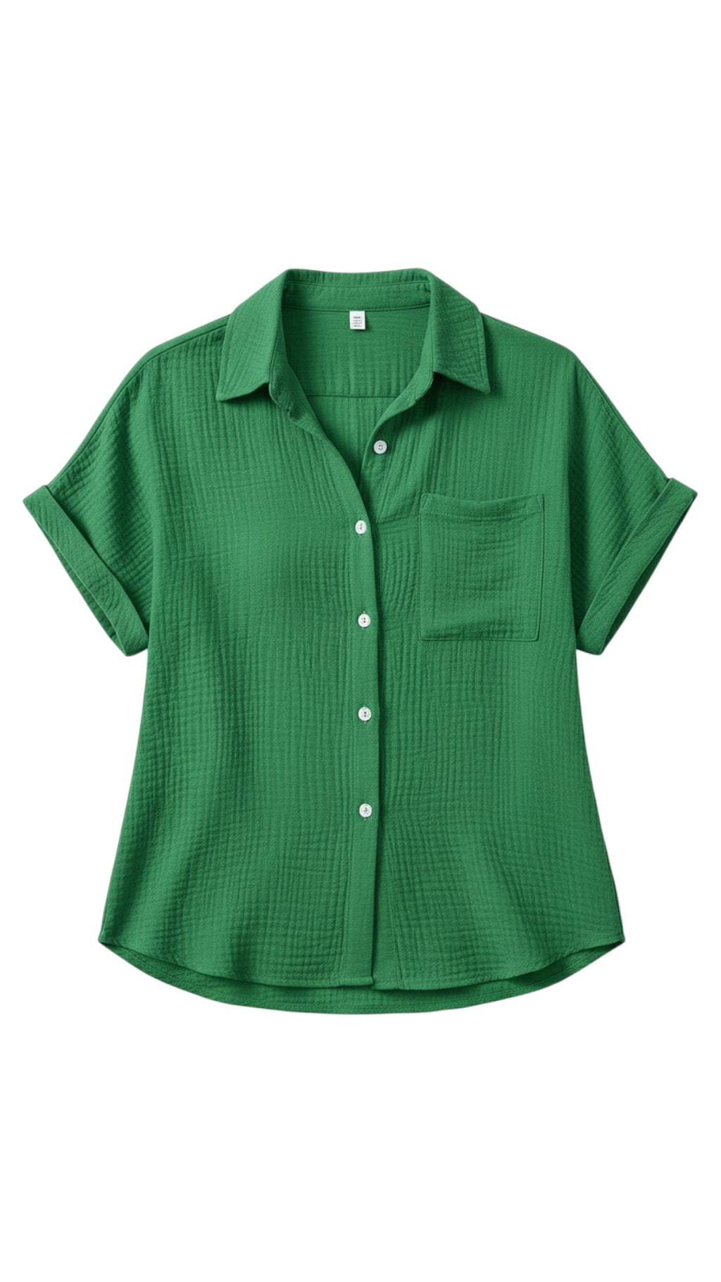 Camicetta elegante casual in cotone a maniche corte