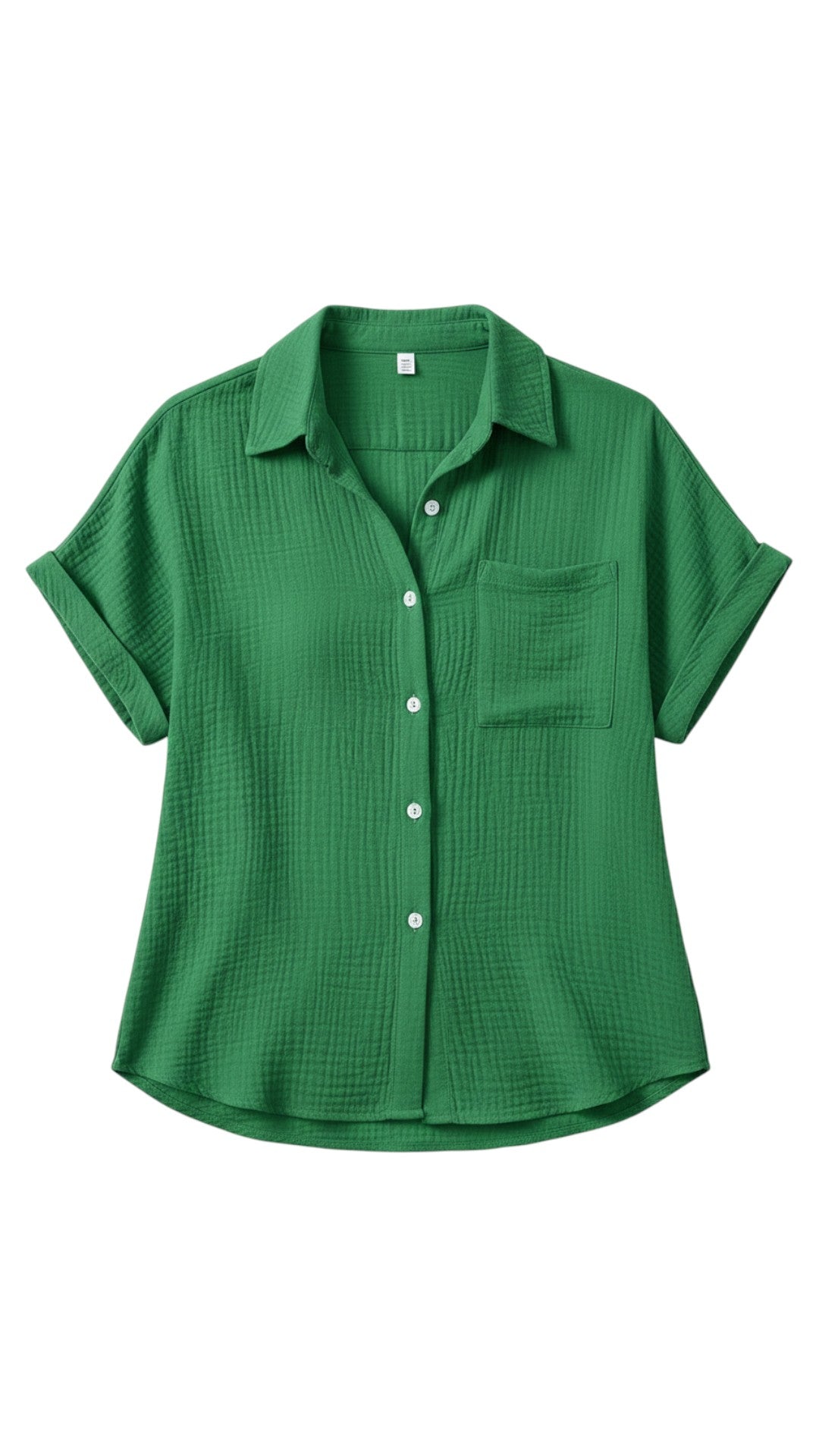 Camicetta elegante casual in cotone a maniche corte