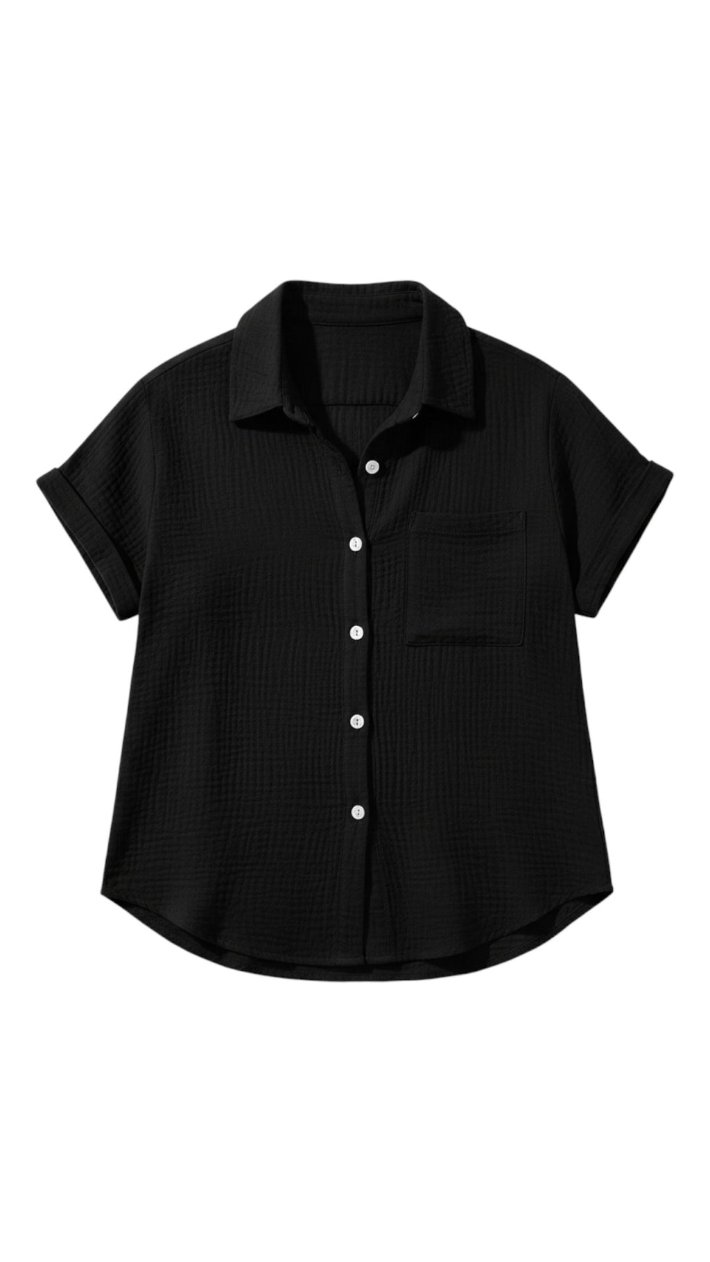 Camicetta elegante casual in cotone a maniche corte