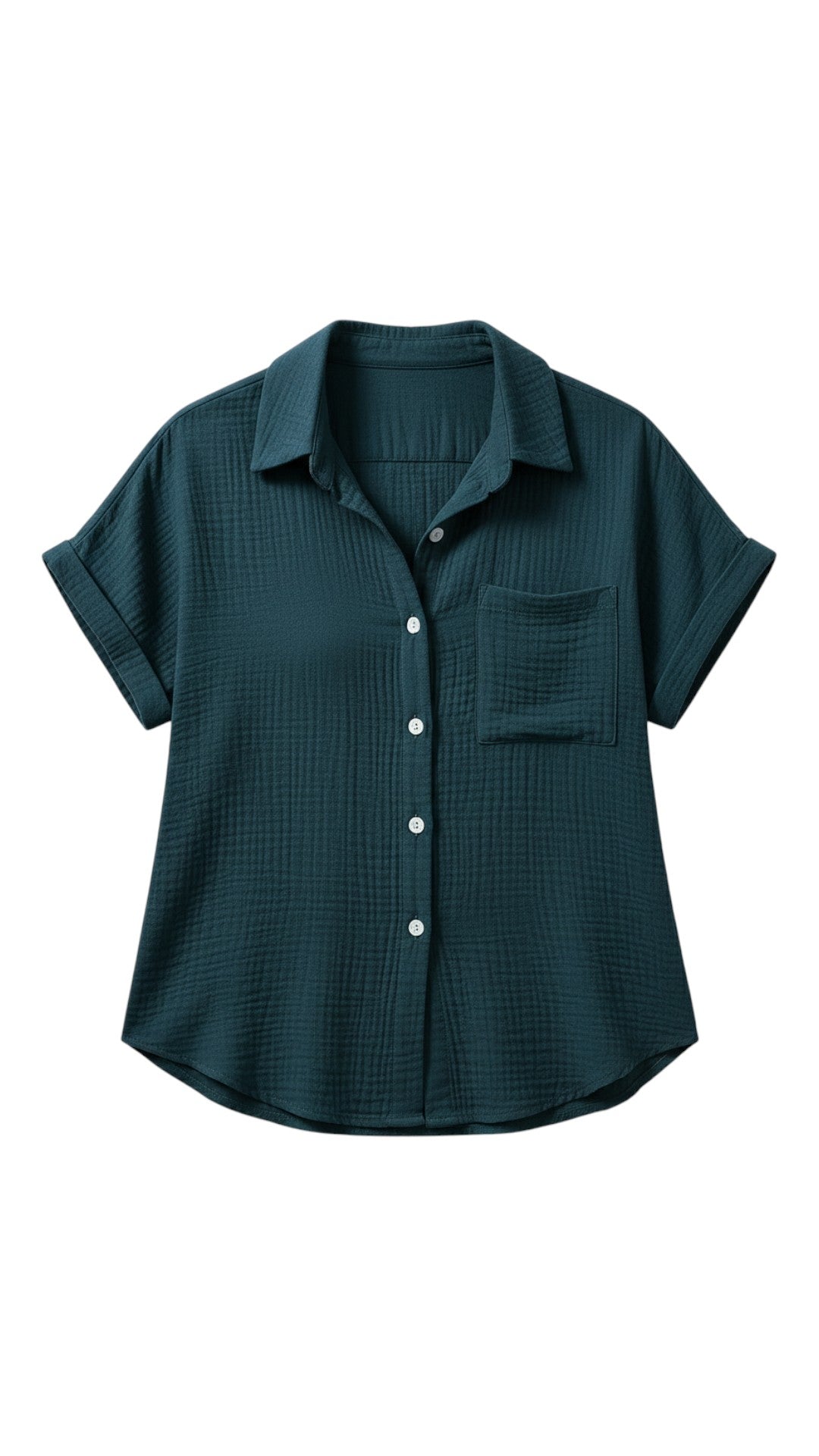 Camicetta elegante casual in cotone a maniche corte