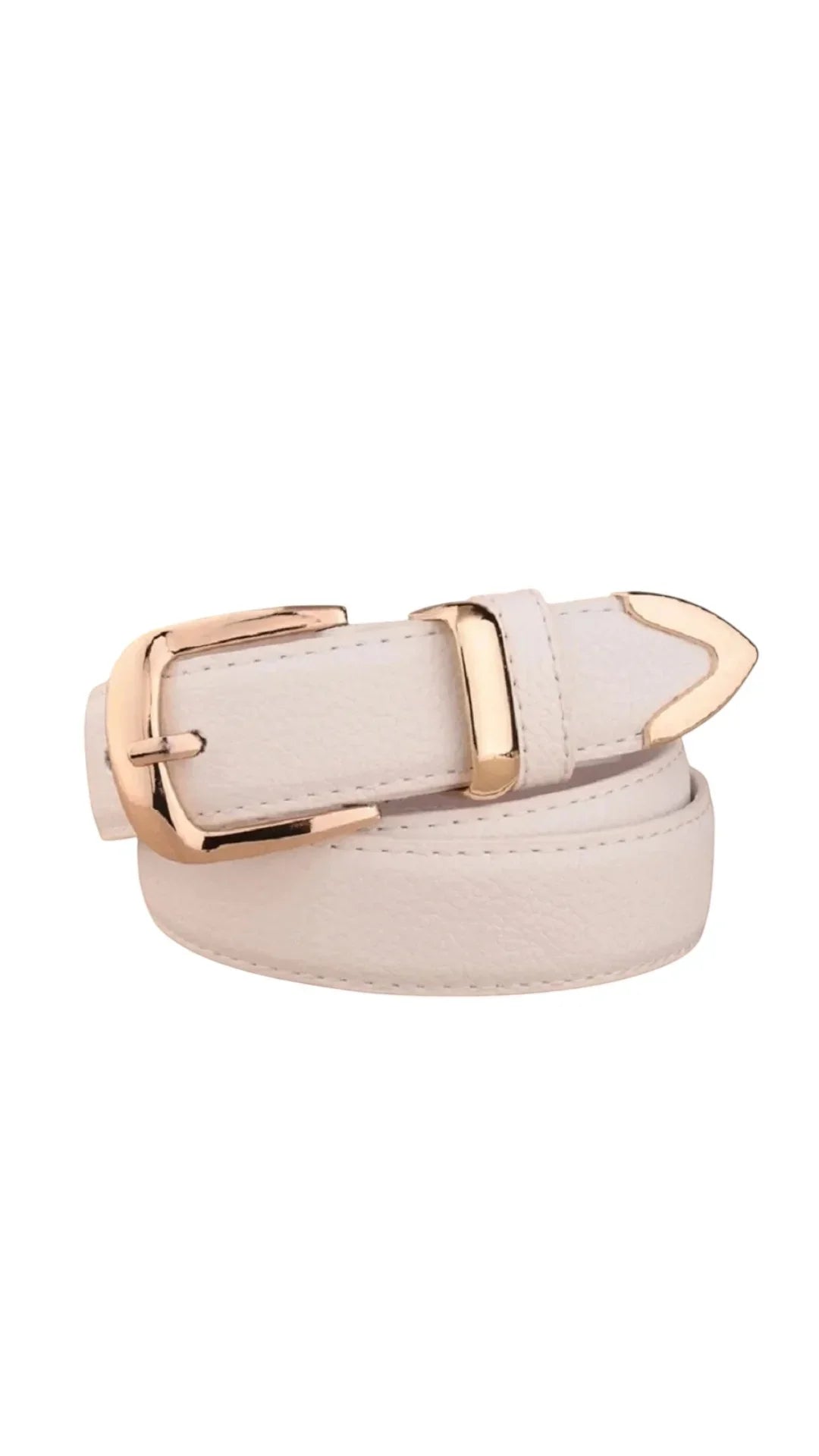 SOTTILE IN PELLE CON FIBBIA METALLICA